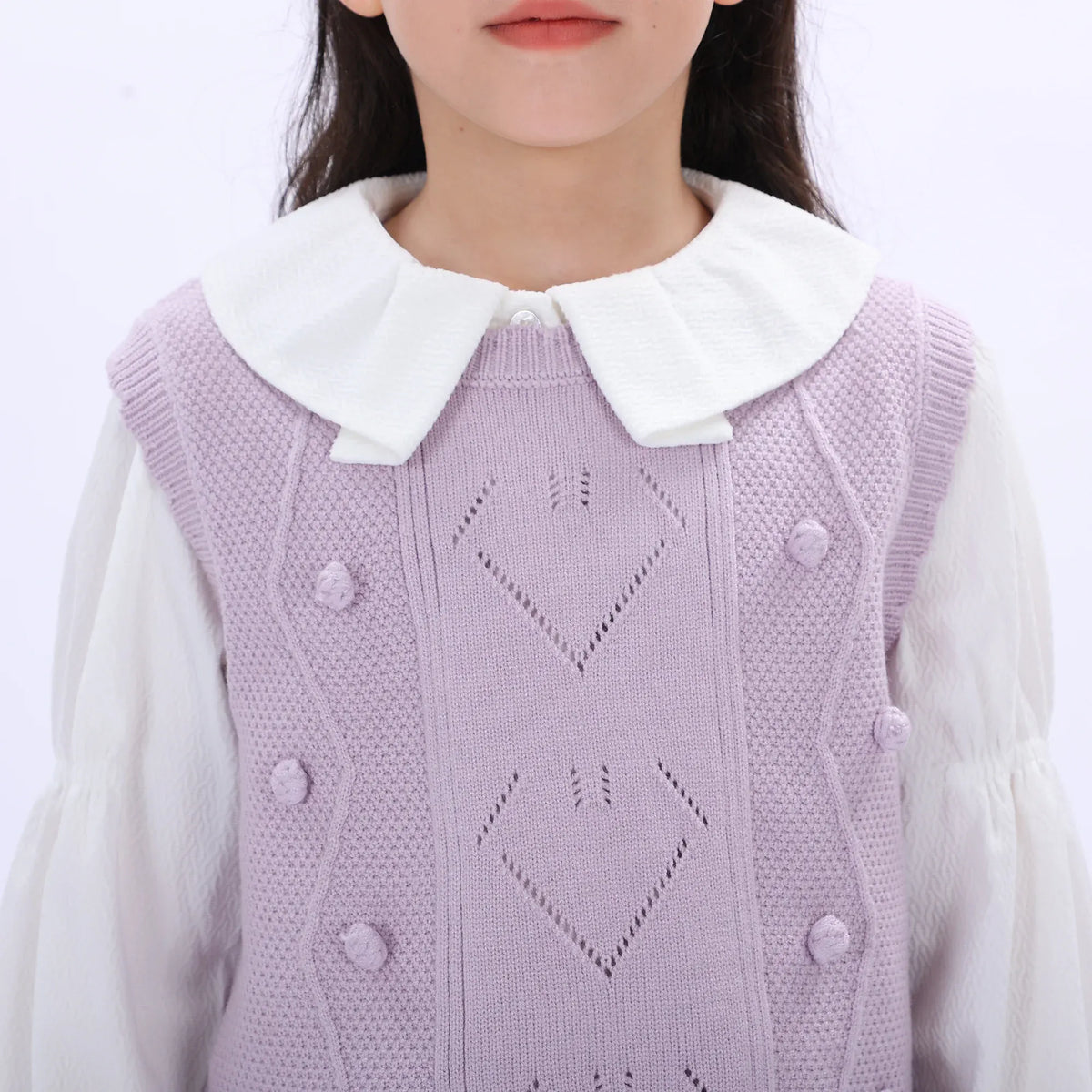 Casual Jacquard Waistcoat for Girls Image