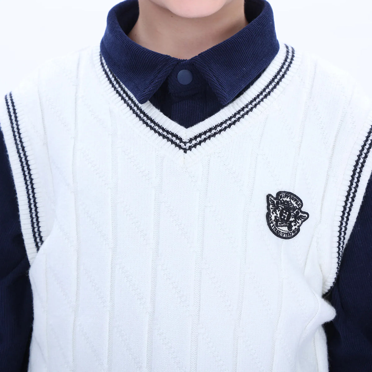 Casual Badge Waistcoat for Boys Image