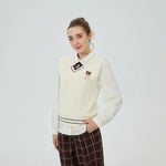 Off White Embroidery Waistcoat for Women Image