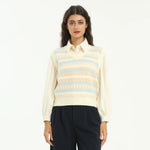 Elegant Striped Waistcoat for Women Image