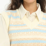 Elegant Striped Waistcoat for Women Image