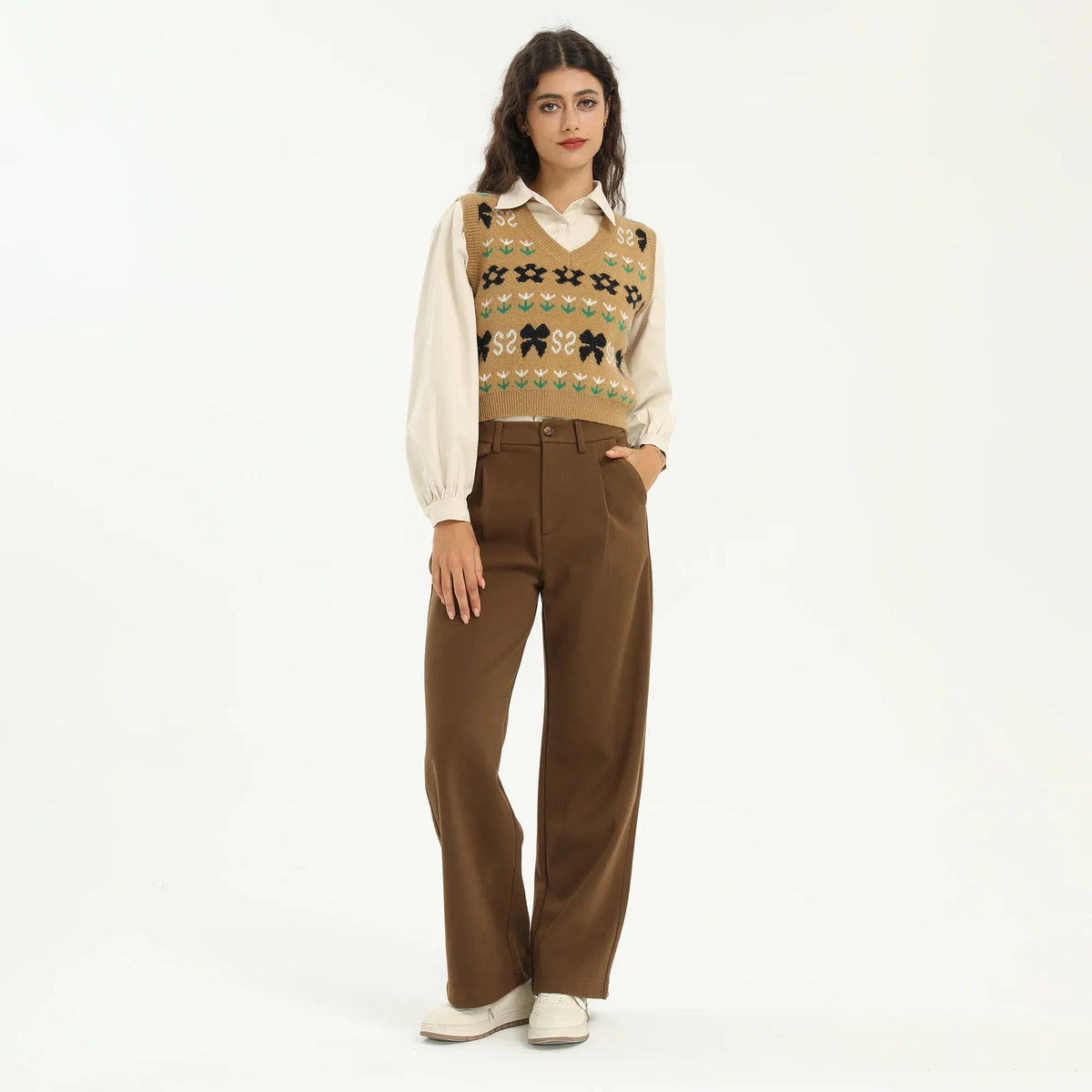 Elegant Jacquard Waistcoat for Women Image