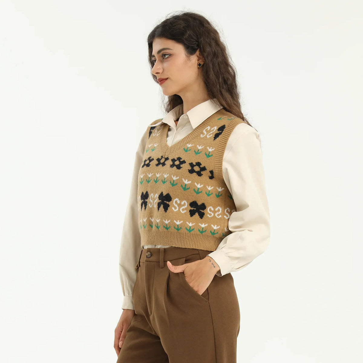 Elegant Jacquard Waistcoat for Women Image