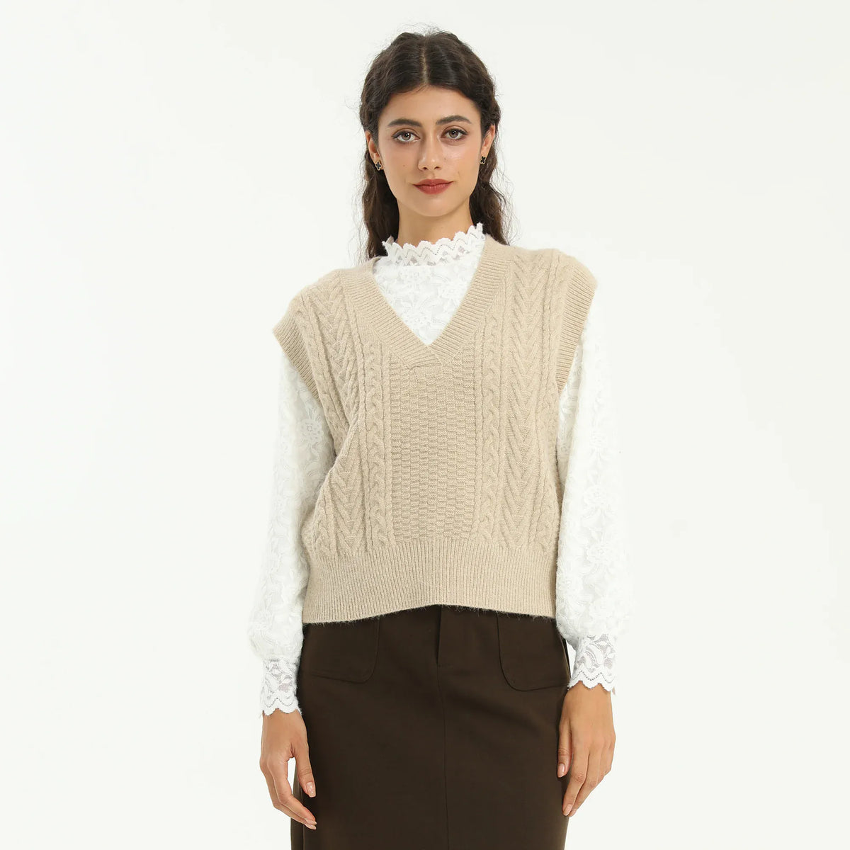 Elegant Jacquard Waistcoat for Women Image