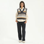 Elegant Striped Waistcoat for Women Image