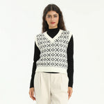 Black Elegant Embroidery Waistcoat for Women Image