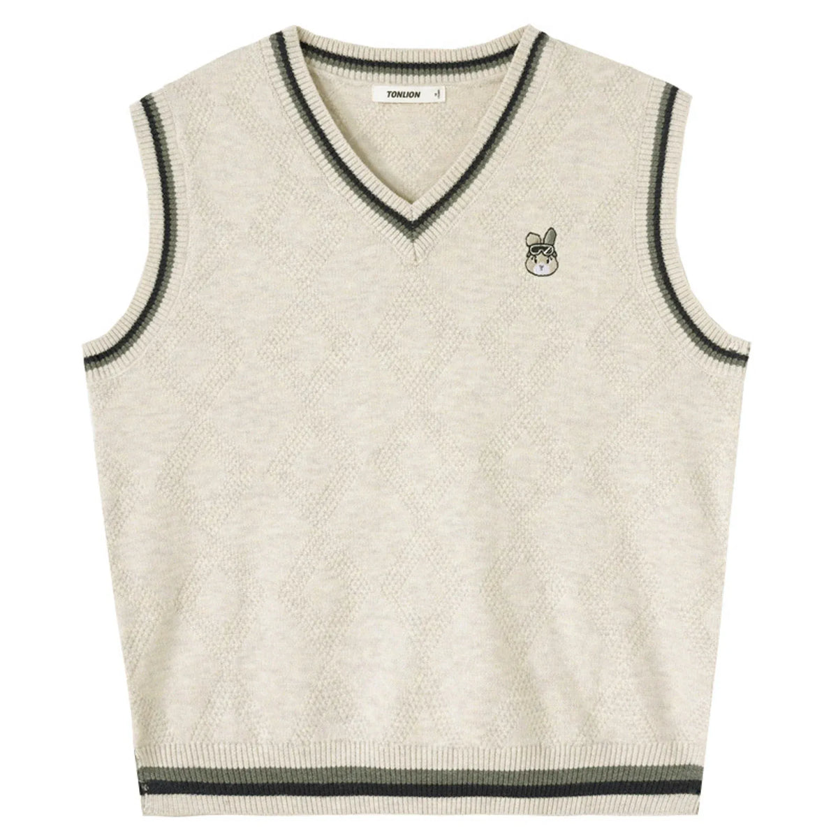 Embroidery Regular Sleevless Waistcoat with V-Neck for Women Image