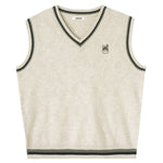 Embroidery Regular Sleevless Waistcoat with V-Neck for Women Image