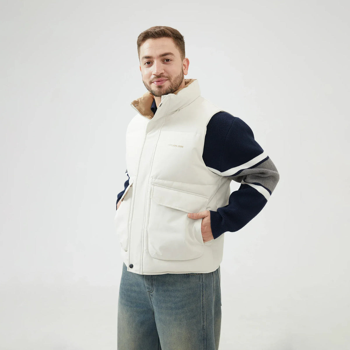 Jacket with Stand Collar for Men Image