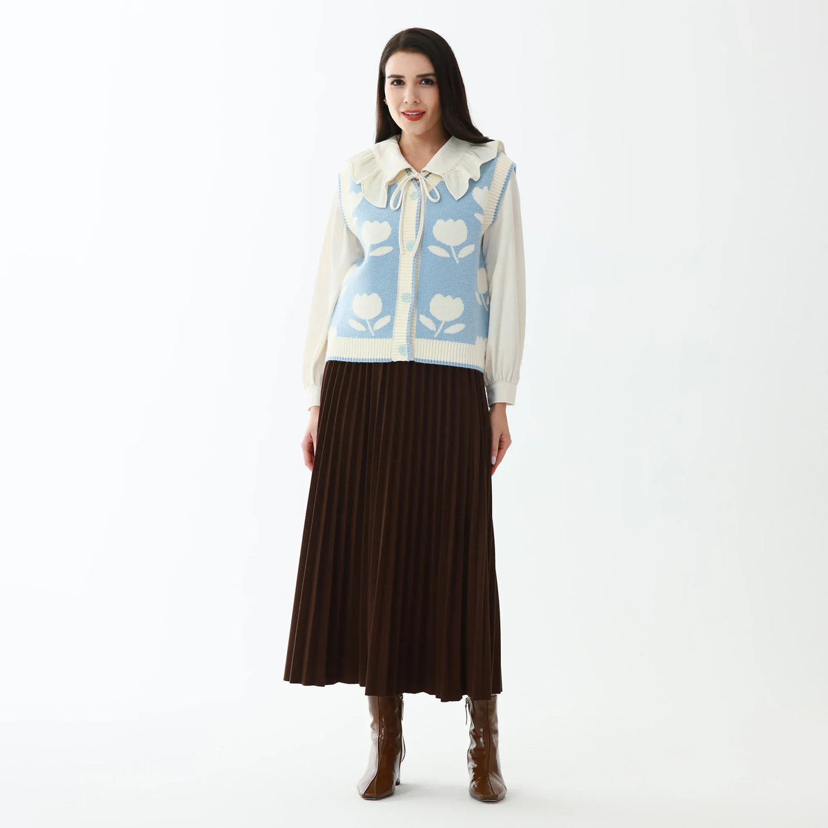 Elegant Floral Waistcoat for Women Image