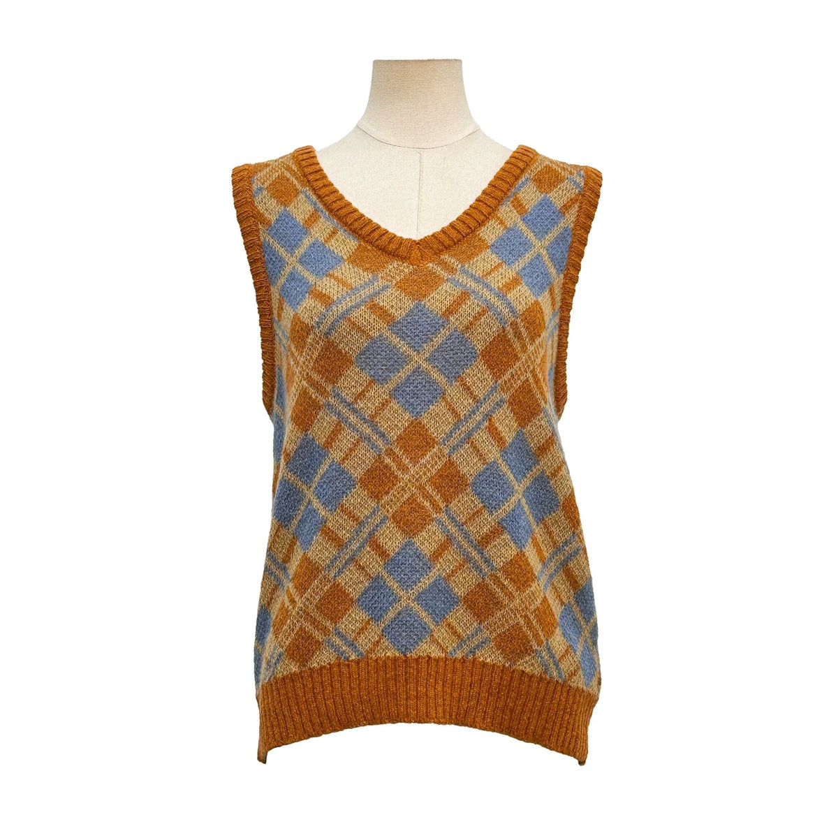 Elegant Checked Waistcoat for Women Image