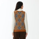 Elegant Checked Waistcoat for Women Image