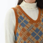 Elegant Checked Waistcoat for Women Image