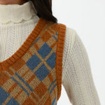 Elegant Checked Waistcoat for Women Image