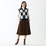 Elegant Checked Waistcoat for Women Image