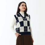 Elegant Checked Waistcoat for Women Image