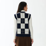 Elegant Checked Waistcoat for Women Image