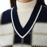 Elegant Checked Waistcoat for Women Image