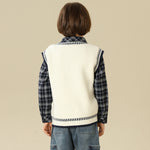 Color-Blocked Waistcoat For Boys