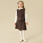 Solid Waistcoat For Girls