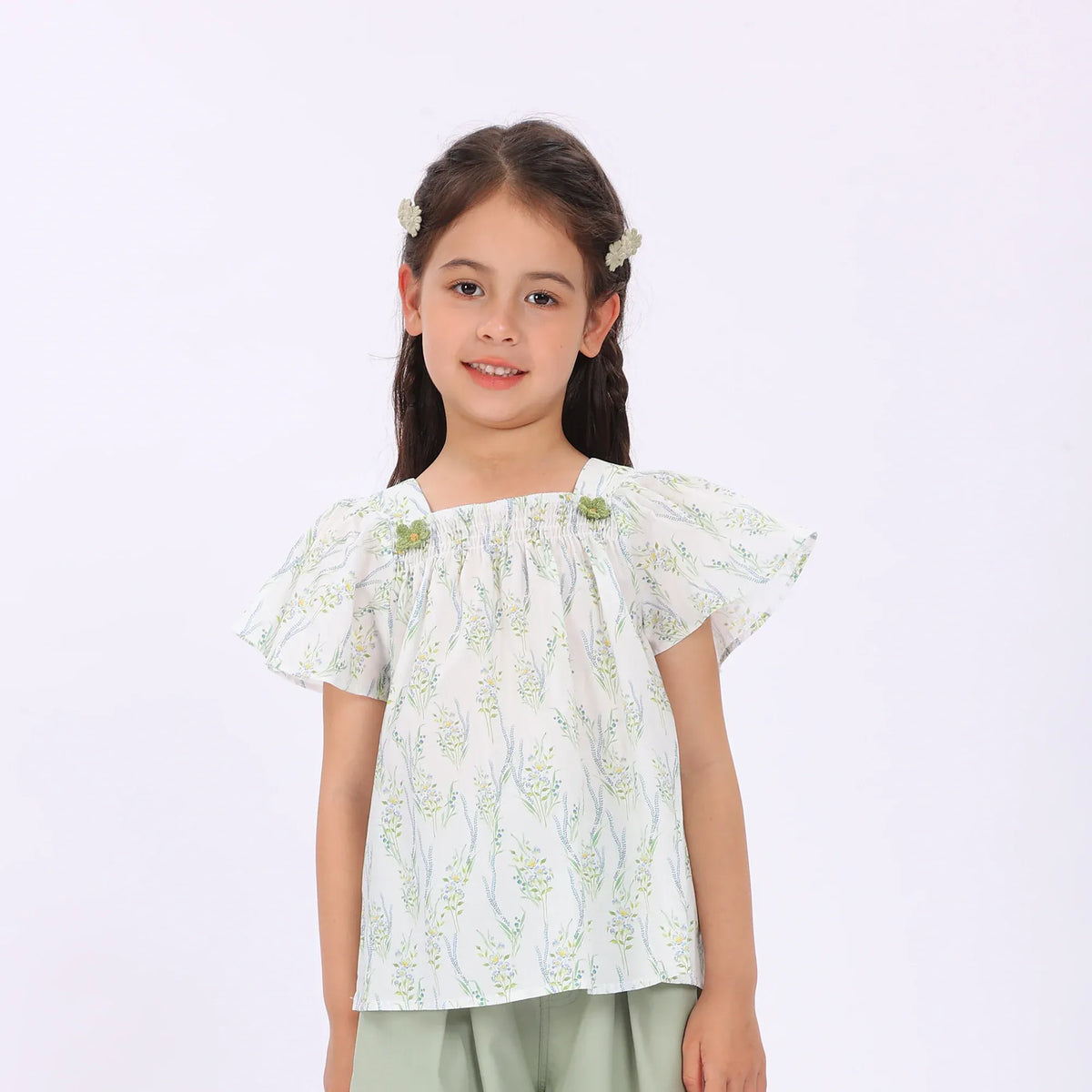 Floral Blouse for Girls Image