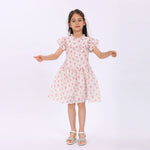 Pink Floral Dress for Girls Image