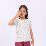 Pink Floral Shirt for Girls Image