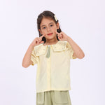 Light Yellow Embroidery Shirt for Girls Image