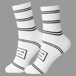 Free White Striped high Socks for Men Image