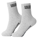 Free Light Gray Printed high socks for Men Image
