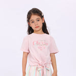 Pink Printed T.Shirt for Girls Image