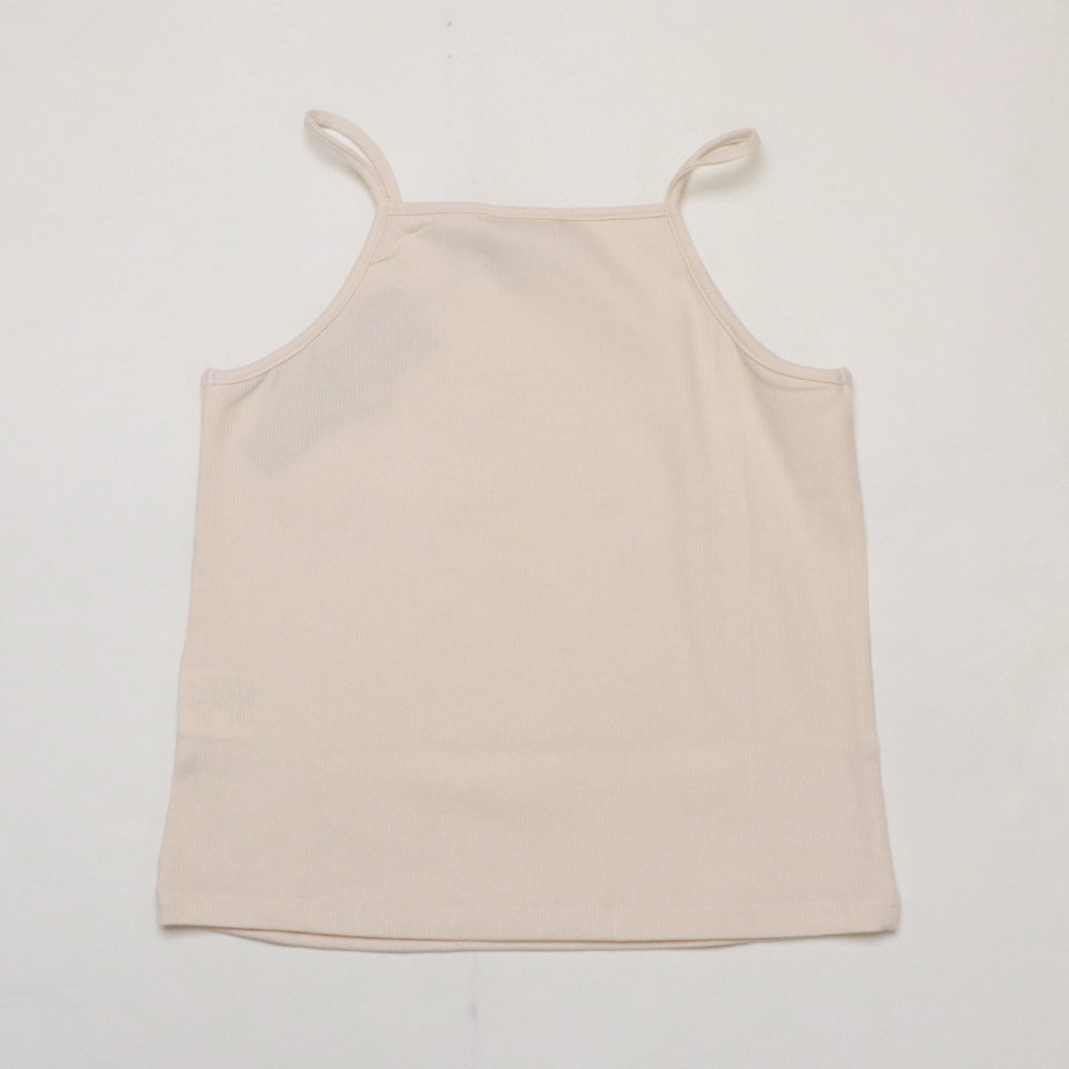 Beige Plain Tank Top for Girls Image