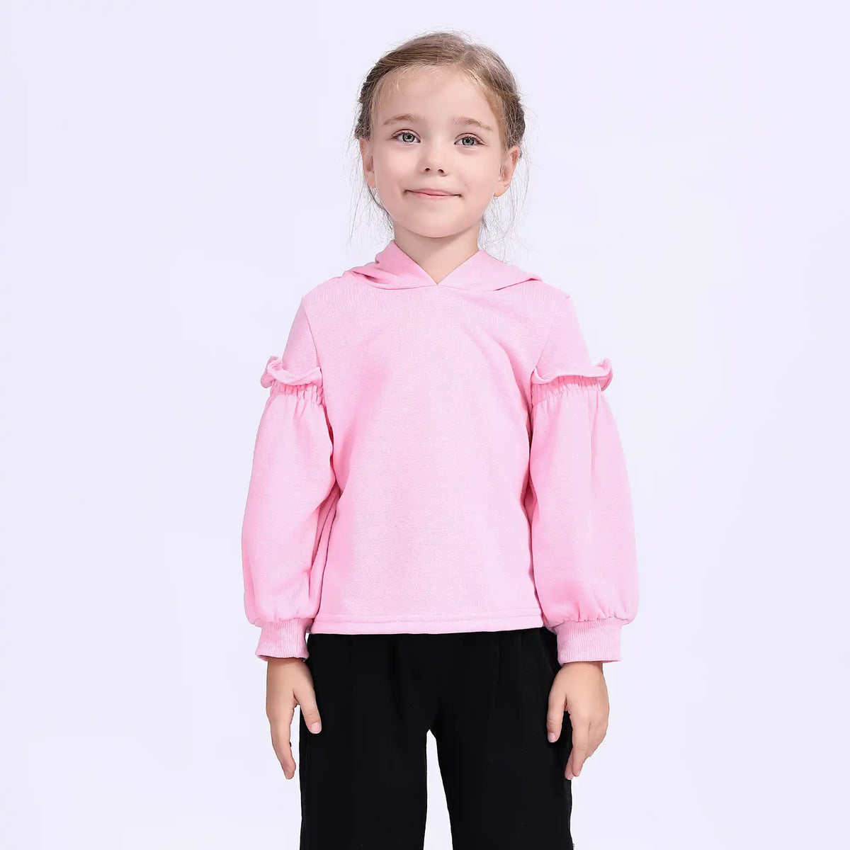 100 | 3Y Pink 100 | 3Y,39.5,64,35.5,- Plain Casual Pullover For Girls Image