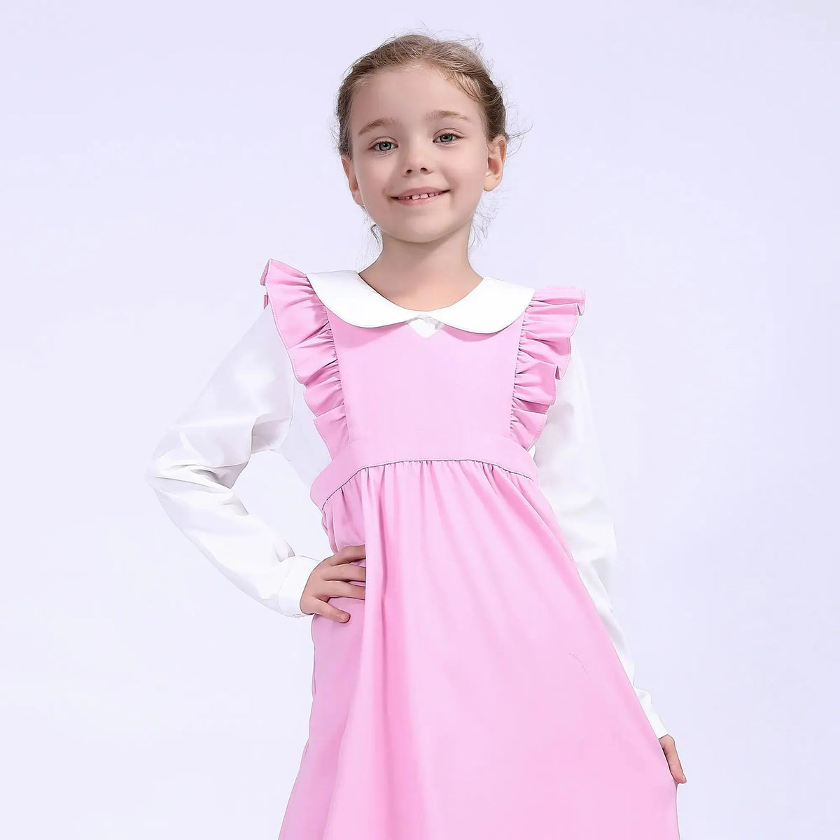 Plain School Dress For Girls Image
