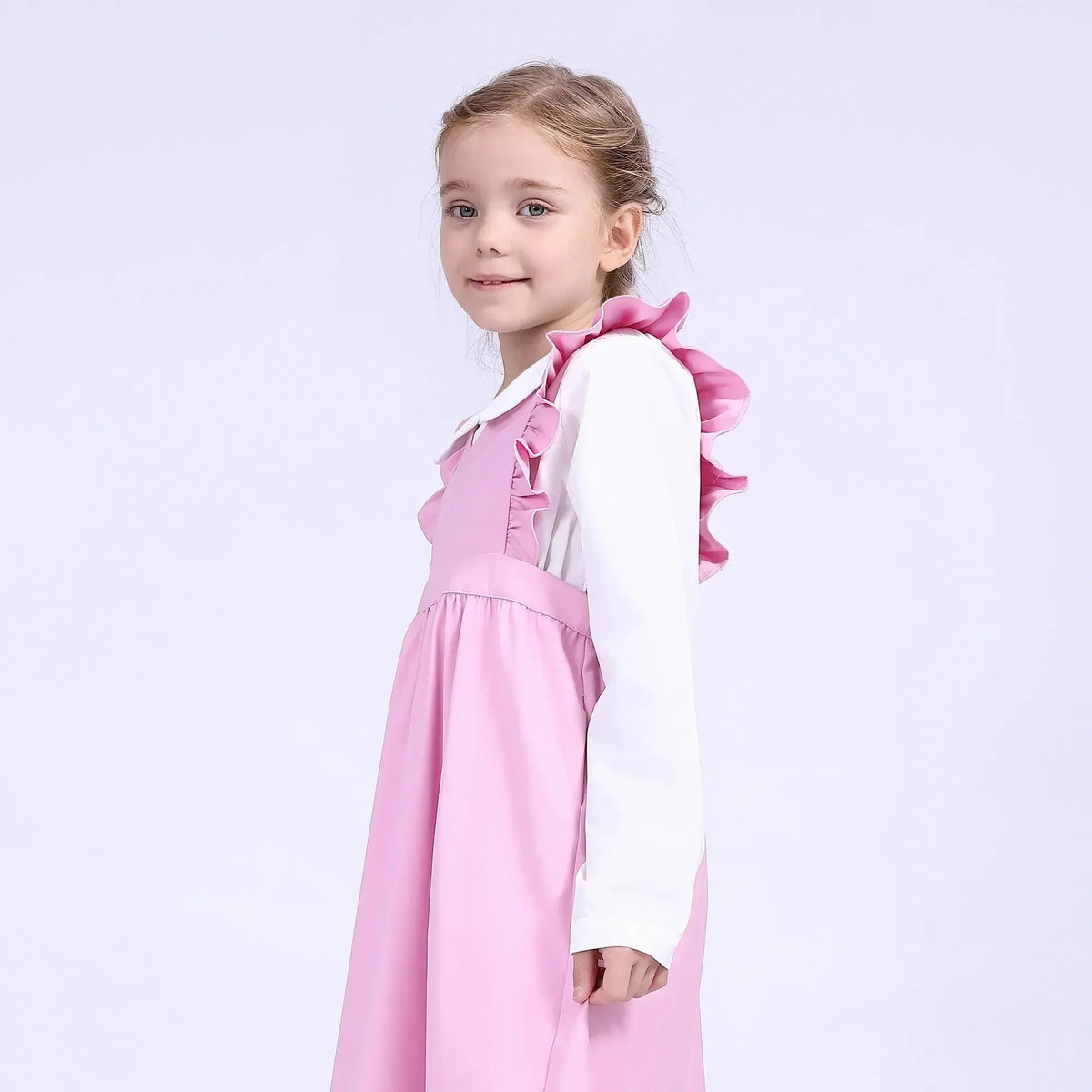Plain School Dress For Girls Image