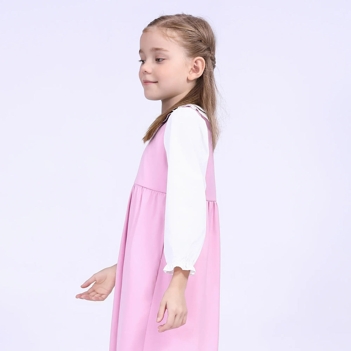 Color-Blocked School Dress For Girls Image