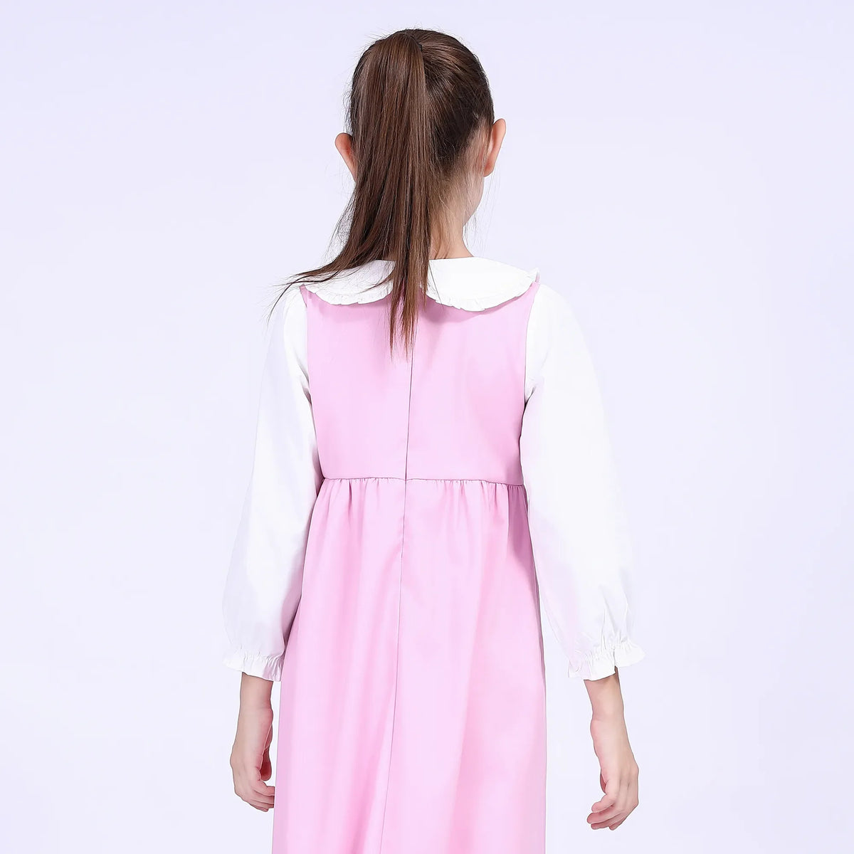 Color-Blocked School Dress For Girls Image