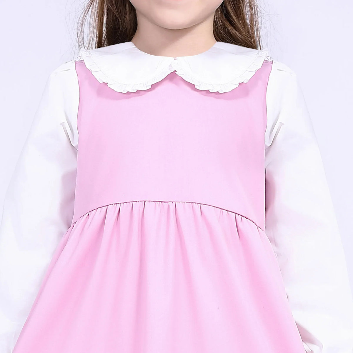 Color-Blocked School Dress For Girls Image