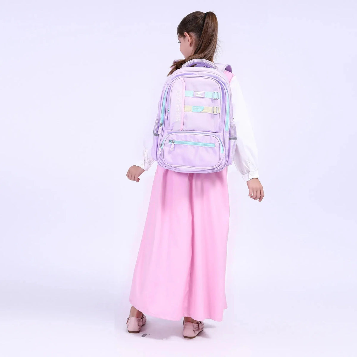 Color-Blocked School Dress For Girls Image