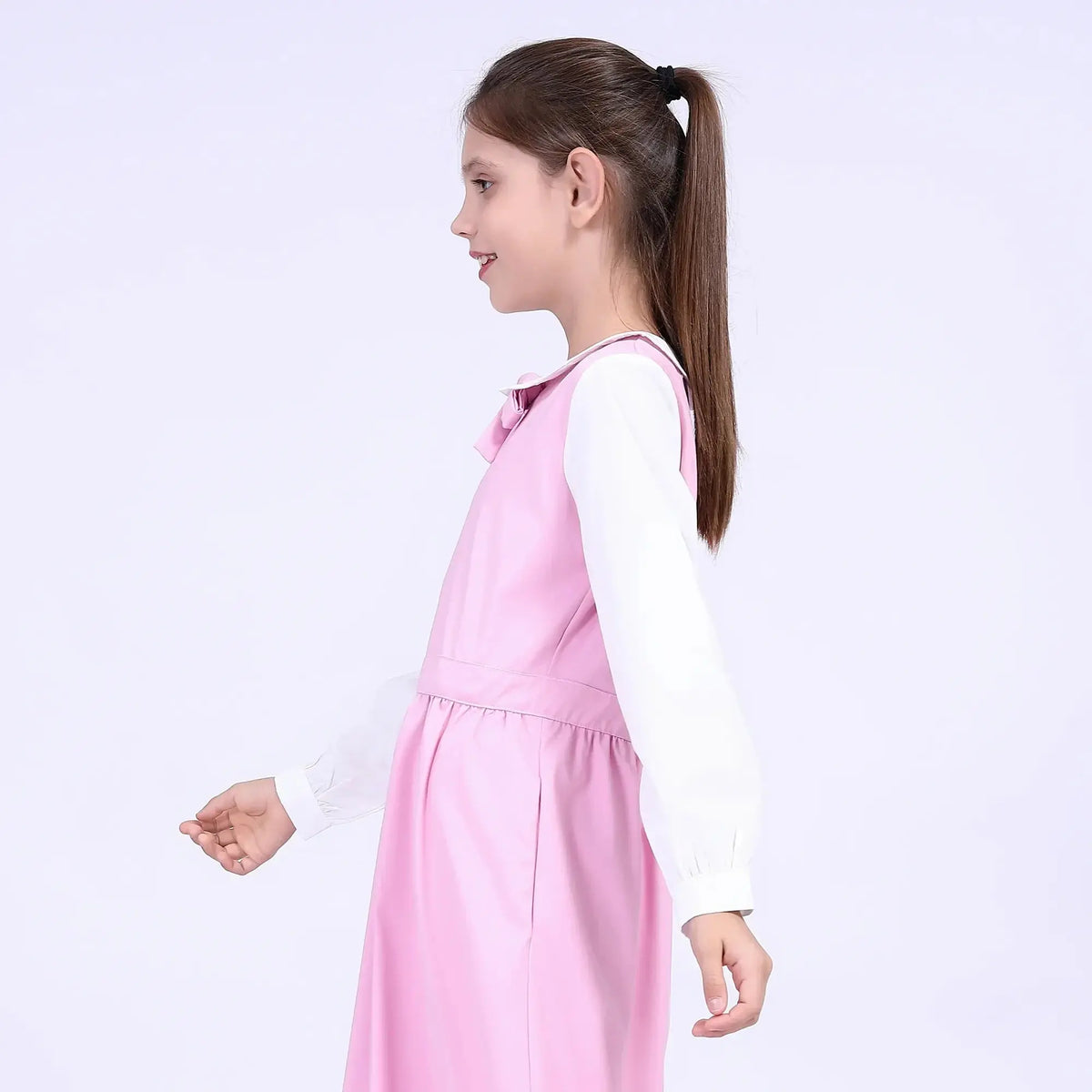 Color-Blocked School Dress For Girls Image