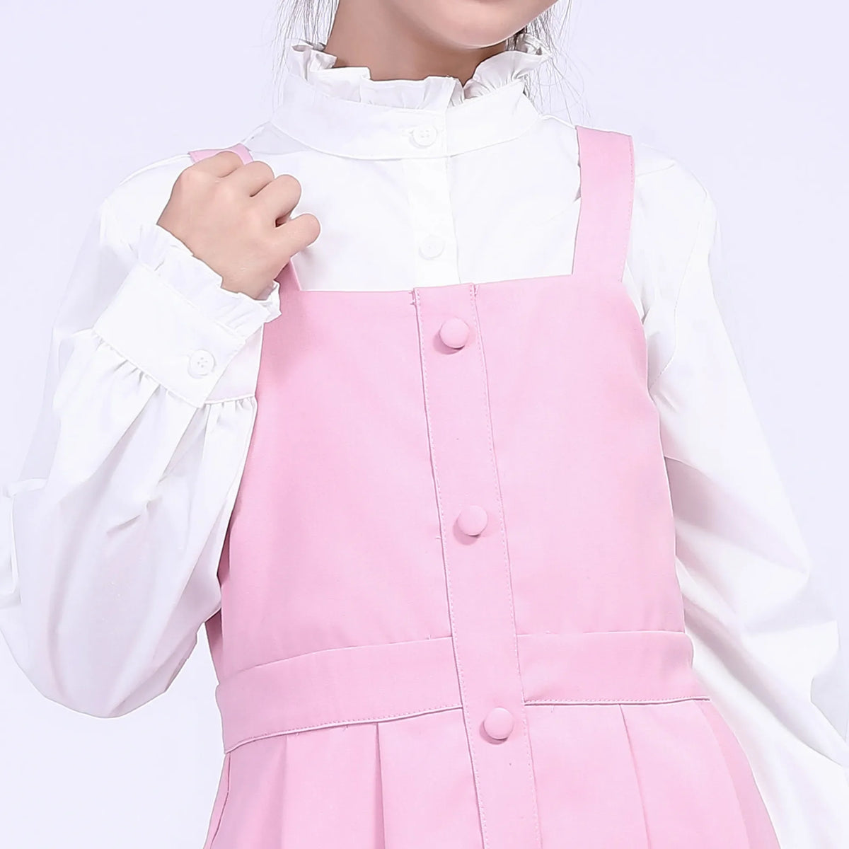 Plain School Dress For Girls Image