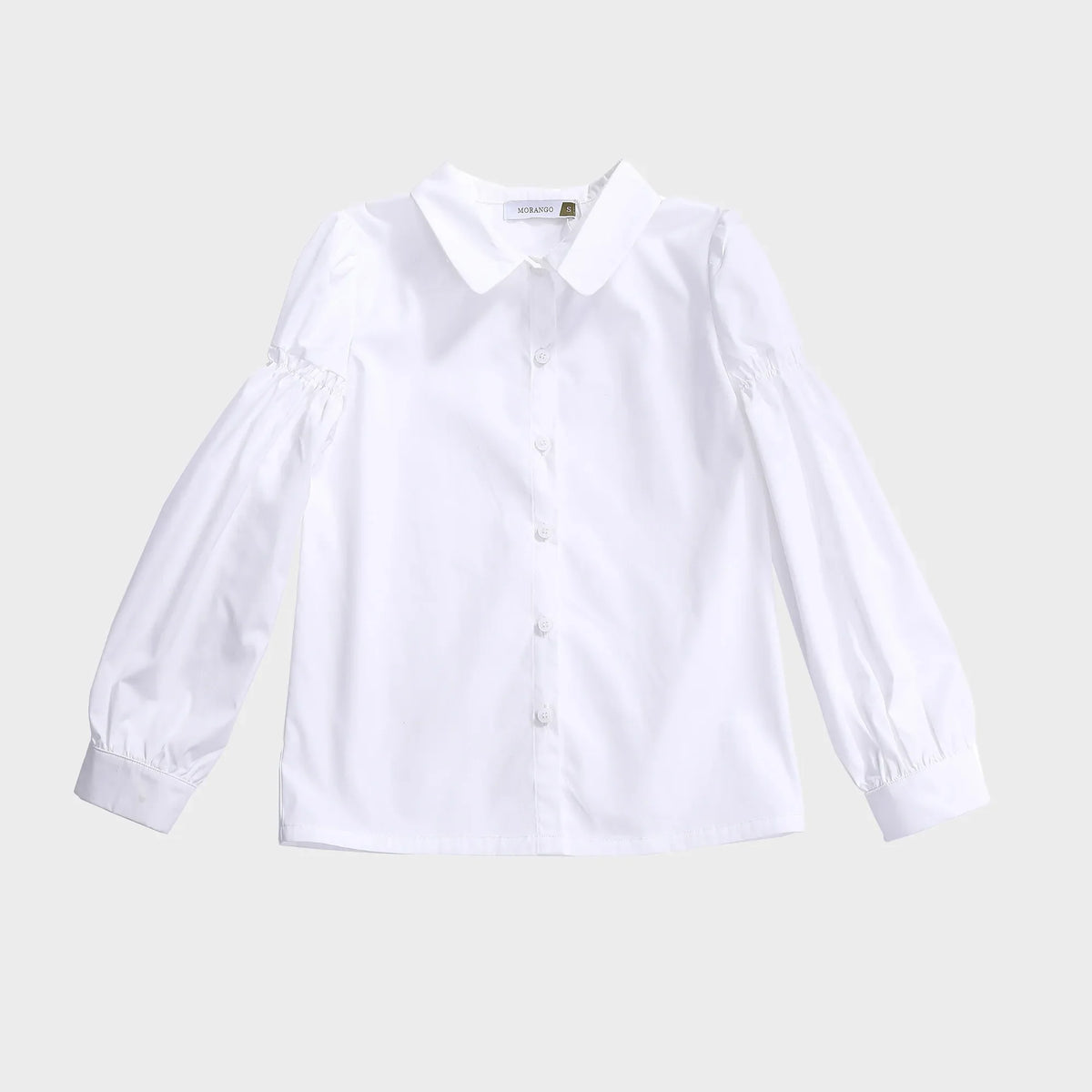 S | 12-13 Y White S | 12-13 Y,55,80,45,- Plain School Shirt For Girls Image