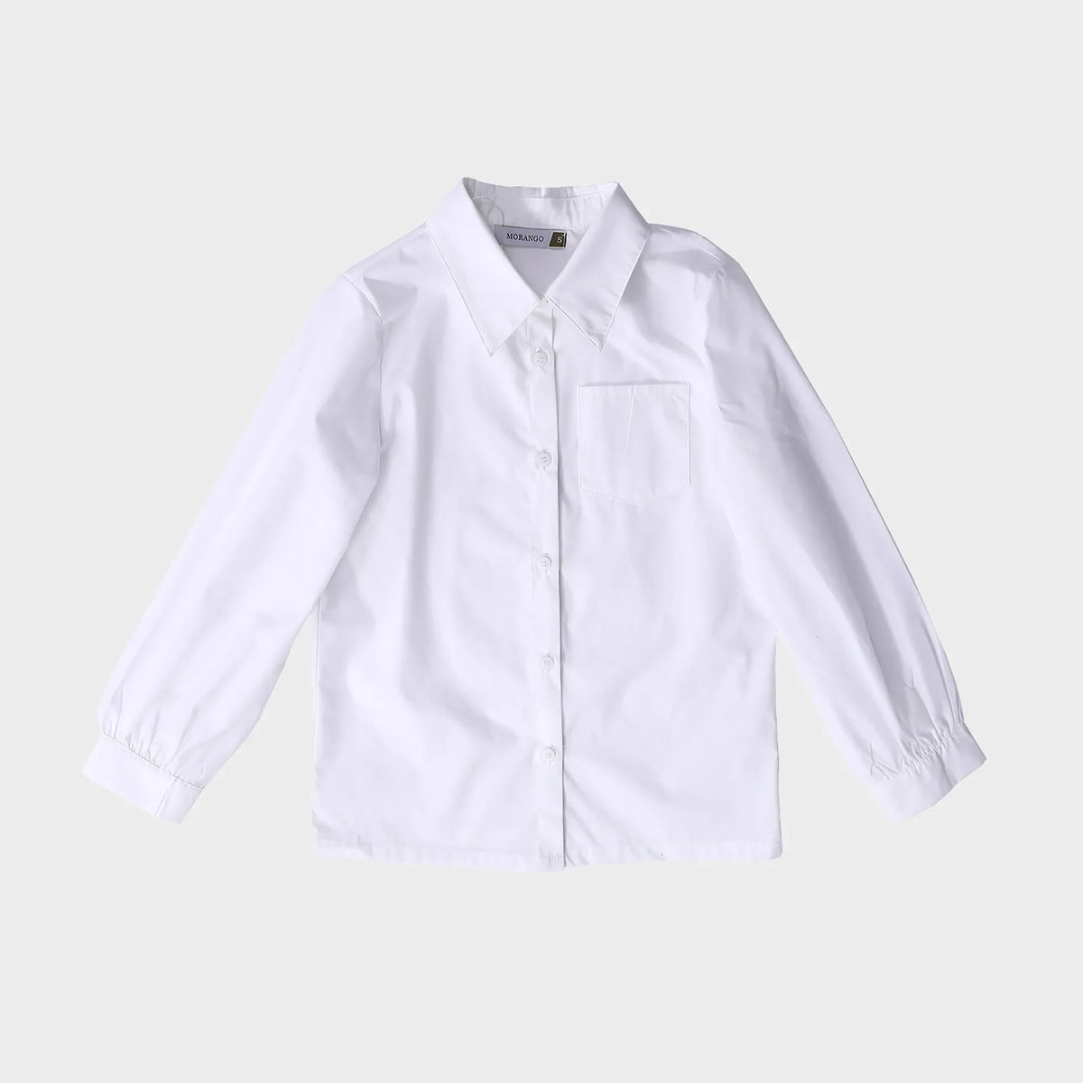 S | 12-13 Y White S | 12-13 Y,55,80,45,- Plain School Shirt For Girls Image