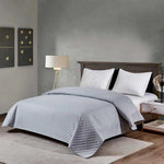 Free Light Gray Plain textured bedspread Image