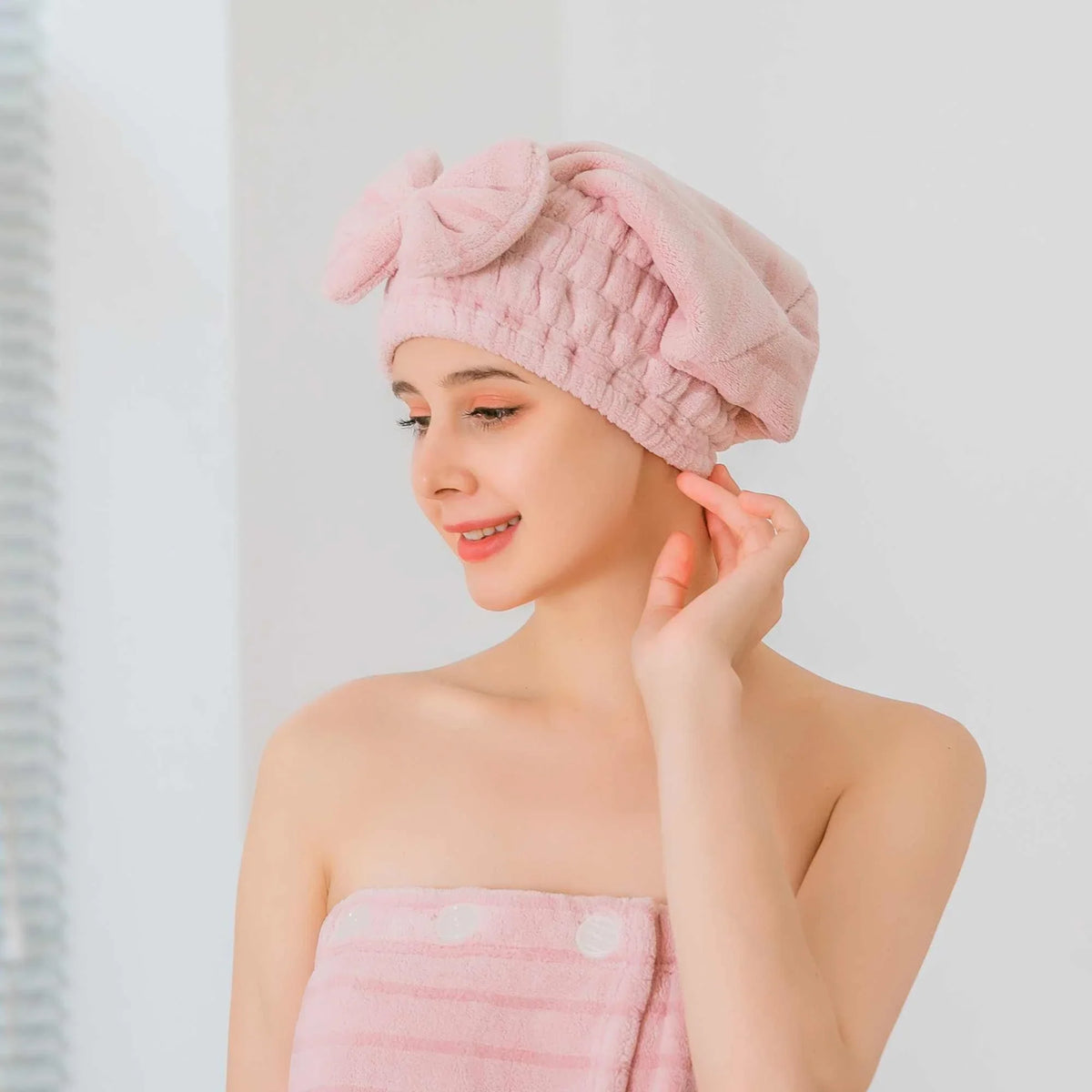 Free Pink Adult Hair-Drying Cap Image