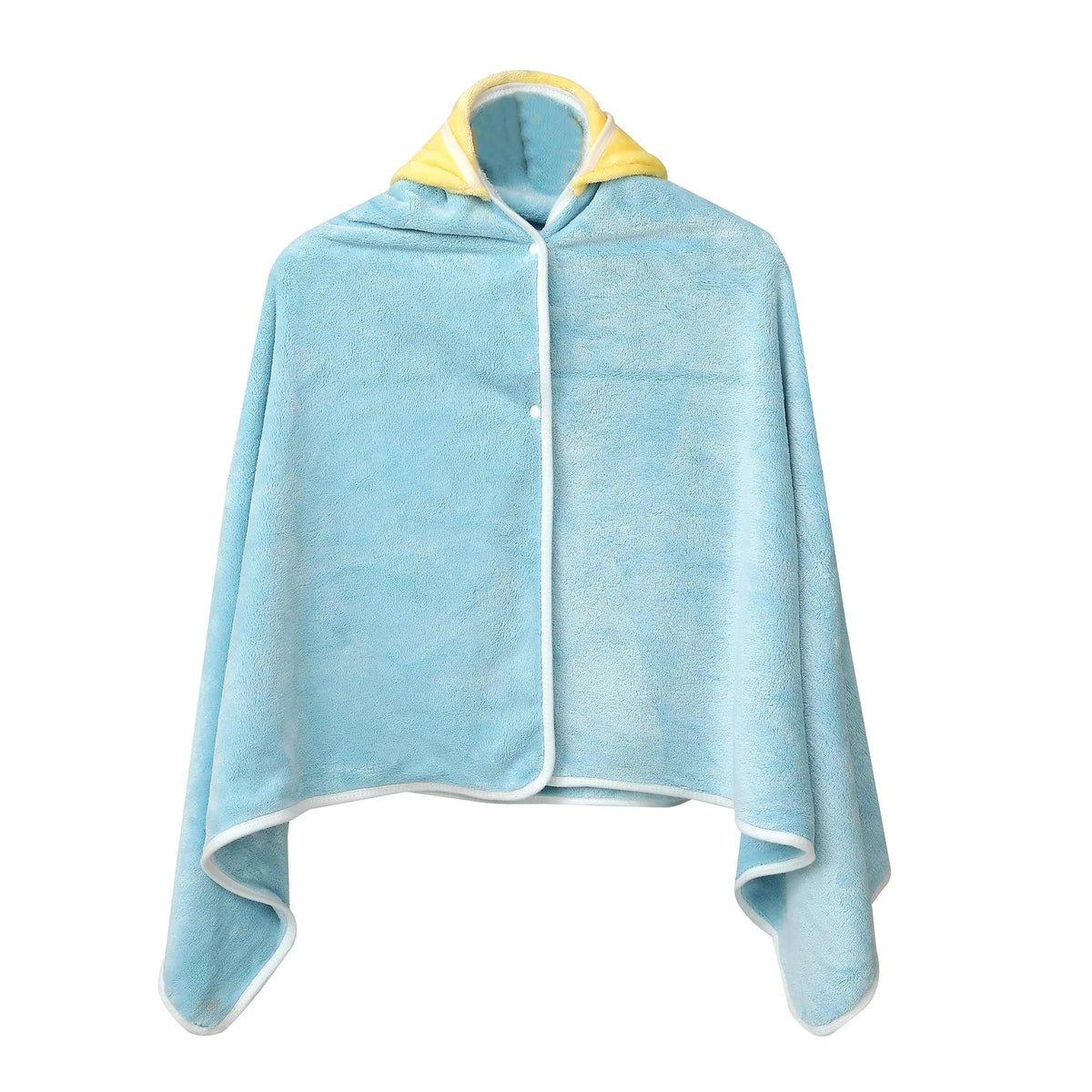 Free Blue Bath/swimming towel with a head cover for kids Image