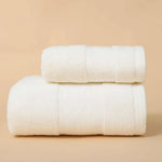 Free White Bath Towel set 2 pieces Image