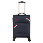 Dark Navy Striped Trolley Luggage Image