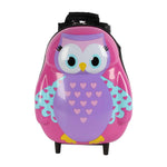 Free Owl Printed Trolly Luggage Image