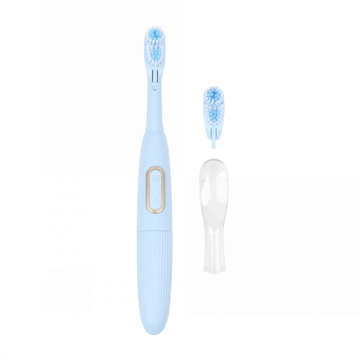 Free Blue Battery-operated toothbrush with a replacement head Image